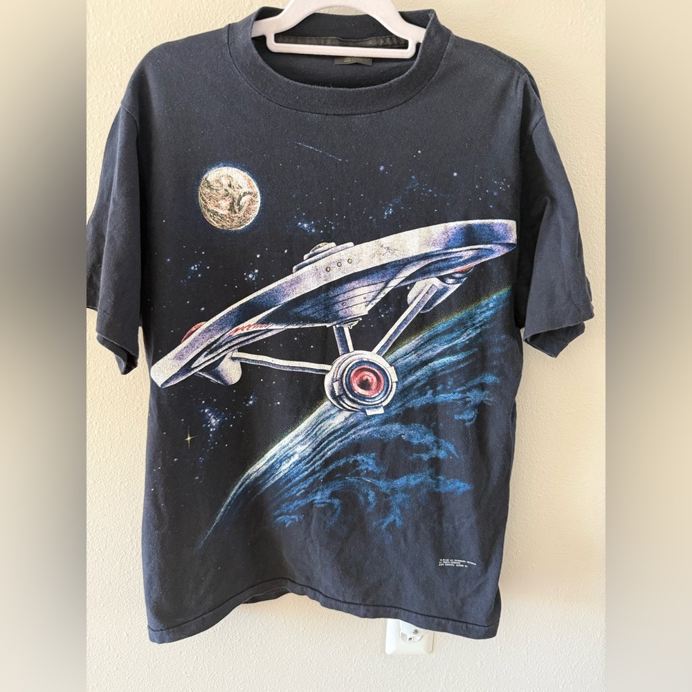 Star Trek Vintage T Shirt 1991 Paramount Pictures All Over Print size L